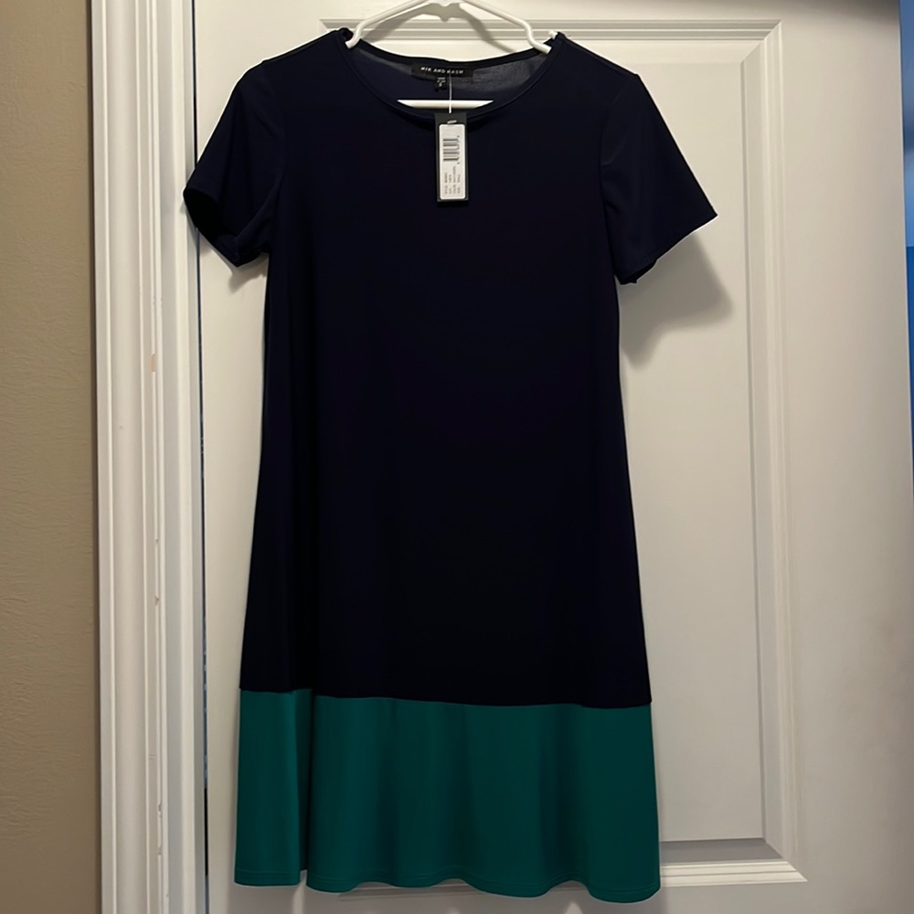 Nik and Nash navy & green dress